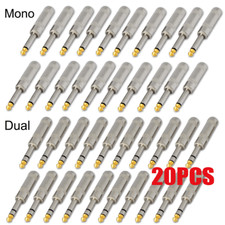 20PCS Mono/Dual 1/4 Stereo TS TRS Male Audio Speaker Cable Guitar Plug Connector