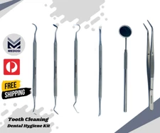 Dental Tools Kit Dentist Floss Tooth Picks Oral Hygiene Set Mirror Scaler Plaque