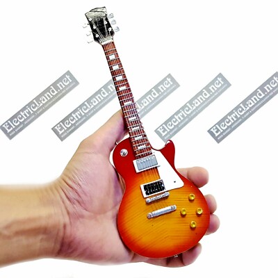 Mini Gitarre Maßstab 1:4 JIMMY PAGE Les Paul Miniatur Modell Sammlerstück Zeppelin
