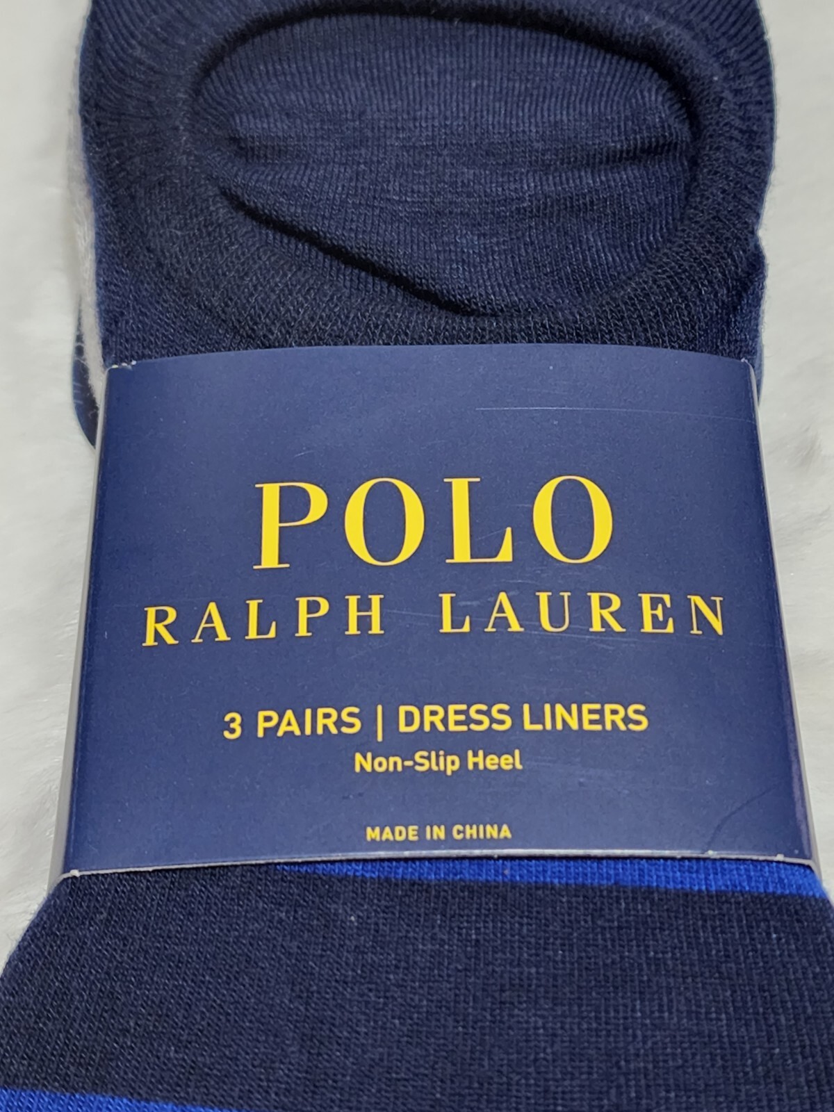 PONY Polo Ralph Lauren 3 paia fodere per sneaker da uomo tacco antiscivolo taglia 10 13