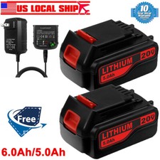 1-2X 20V Lithium-ion Battery for BLACK DECKER 20 Volt LBXR20 LBX20 LB20 6000mAh