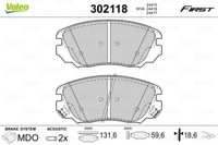 Valeo 302118 Bremsbelagsatz, Scheibenbremse FüR Chevrolet Opel Saab