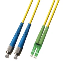 6M (19.68ft) OS2 FC/UPC to LC/APC Fiber Optic Cable Duplex Singlemode 9/125