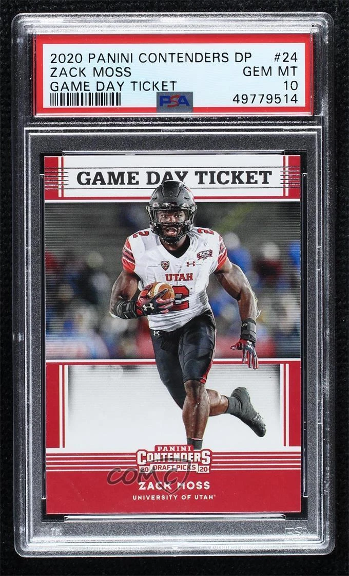 Zack Moss Panini Contenders Draft Picks Game Day Ticket #24 Base