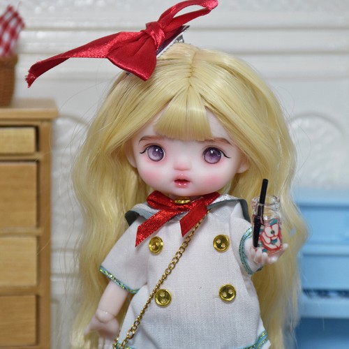 Mini 16cm Girl Doll Toy Cute Doll Removable Blonde Wig and Full Set Clothes Suit - 第 1/21 張圖片