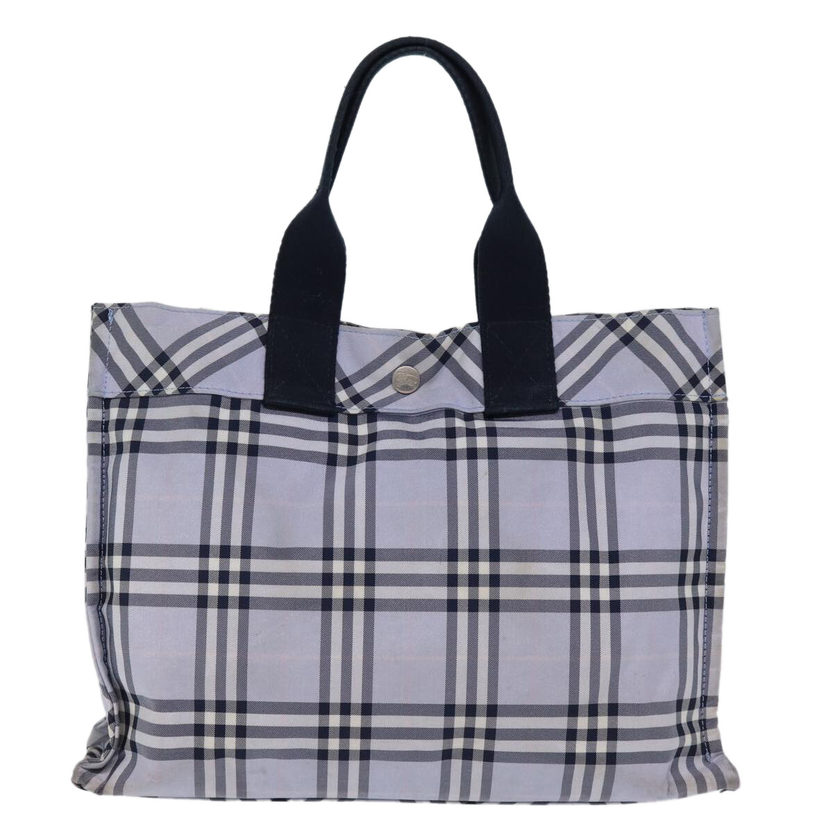 Burberry Nova Check Blue Synthetic Handbag Authentic