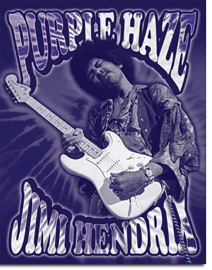Jimi Hendrix Purple Haze Singer Guitarist Music Musician Metal