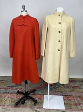 1960s Vintage Designer Geoffrey Beene 2 Piece Dress Lot Wool As Is Black Friday