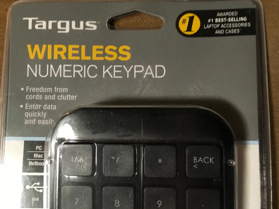 NEW Targus Wireless Numeric Keypad - AKP11US gray & black sealed in box - Image 2 of 4