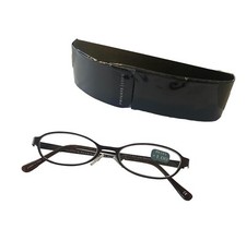 PRIVATE EYES COMFORT FLEX READER PE215 GLASSES W CASE 1.00 NEW
