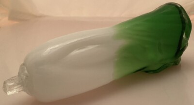 Vintage MCM Murano Style Hand Blown Art Glass Cabbage, Leek, Celery, Bok Choy