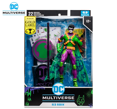 McFarlane Toys DC Multiverse - Robin (Tim Drake) Variante Costume Rosso Gold Label - Action Figure 18 Cm Con Accessori