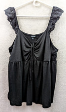 Torrid sz 3 or 3X Tank Top knit black sleeveless stretchy 1071