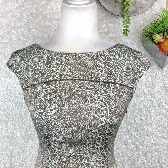 Abito Tory Burch Carter geometrico stampa floreale cappuccio manica tubino taglia 0