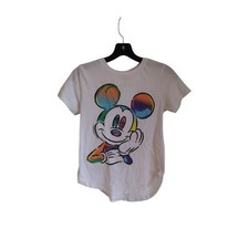 Disney Colorful Mickey Mouse Kids White Tee 3/5