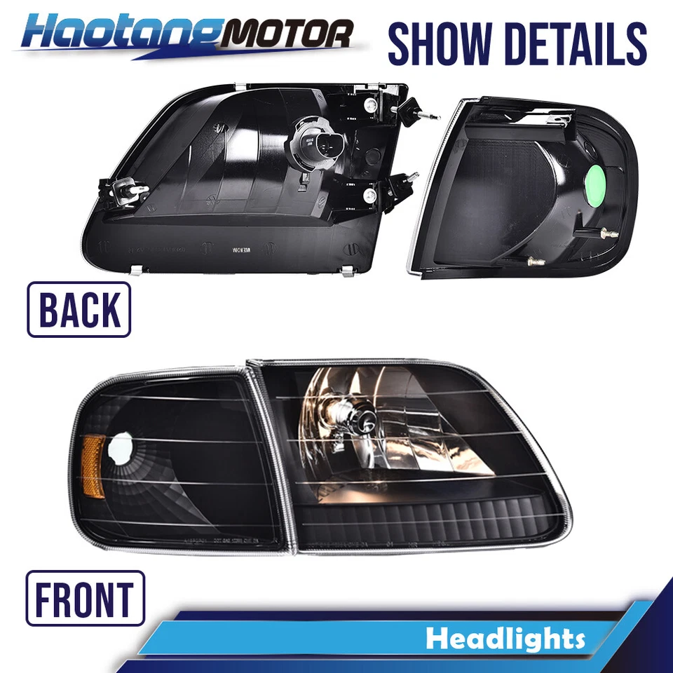 Faros y luces de esquina aptos para Ford F150 1997-2003 Expedition 1997-2003 Foto 4 de 4
