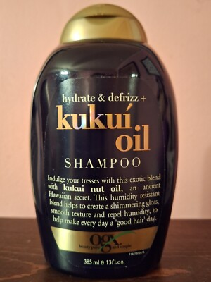 OGX Kukui Oil Shampoo SULFATE FREE Hydrate & Defrizz Hawaiian