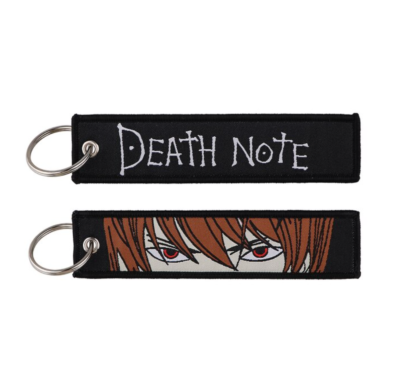 Death Note Manga Anime Light L Logo Embroidered Double Sided Key