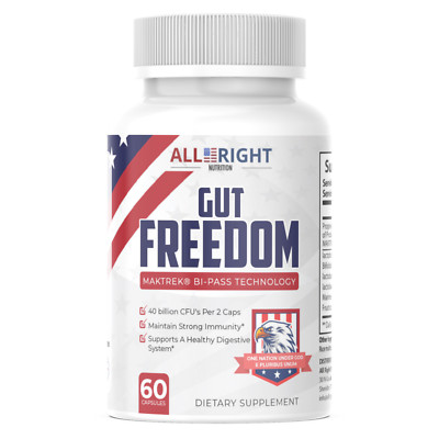 All Right Nutrition GUT FREEDOM Probiotic For Gut Health Dietary Supplement 60