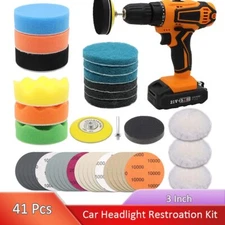 Car Headlight Restoration Polishing Sanding Discs Scouring Buffing Sponge Pad