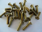 Brass Machine Screws - Slotted Flat Head - #10-32 x 3/4" - Fine Thread Bolts