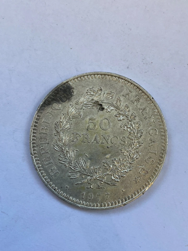 法国共和国 1977 年 50 法国银币 zale 顶级 rr 系列  — 第 2/2 张图片