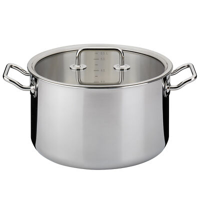 SPRING Fleischtopf BRIGADE BASIC 24 cm 6,5 Liter mit Glasdeckel INDUKTION
