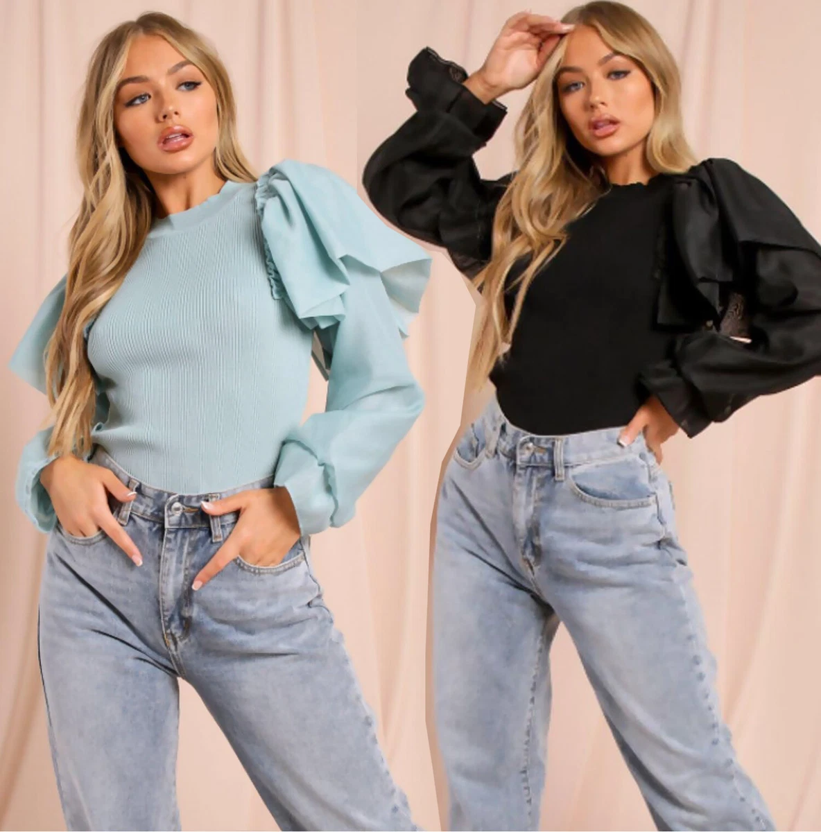 Extreme puff sleeve top sales