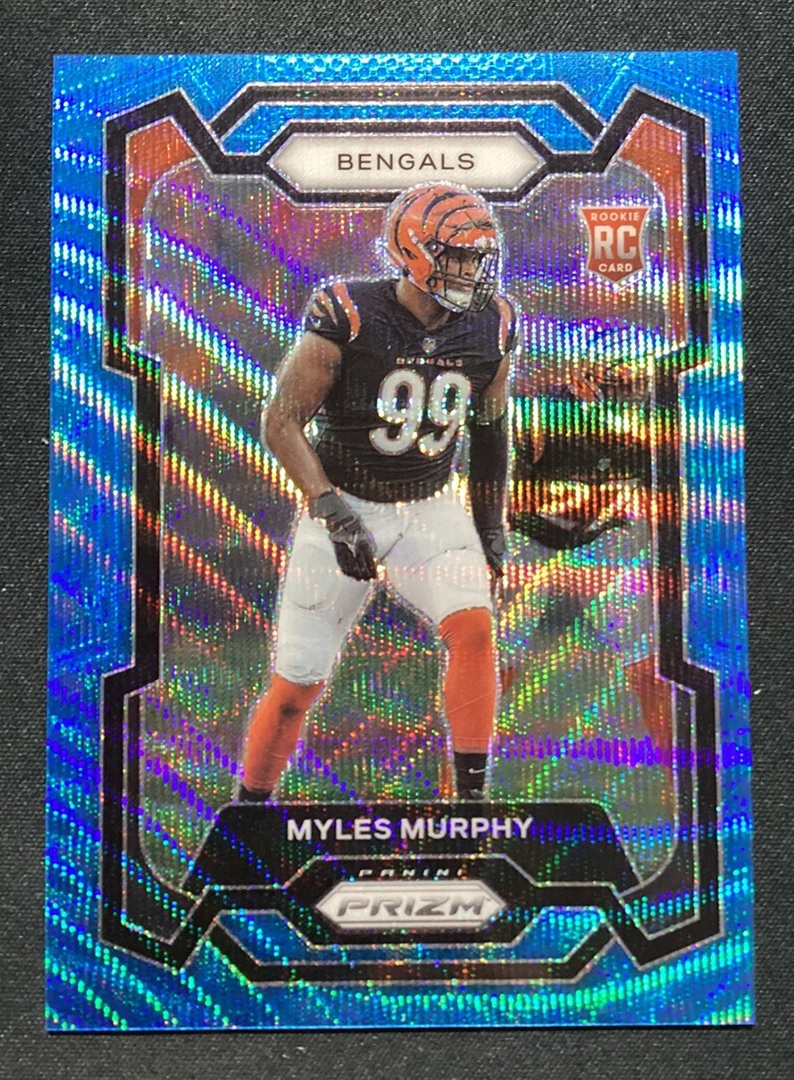 2023 Panini Prizm Myles Murphy Blue Wave /199 RC #320 Cincinnati Bengals