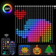 Smart Curtain Light RGBIC Color Changing Christmas Lights String DIY Patterns