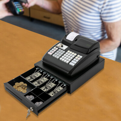 Tabletop Cash Register Commercial Cash Register 47 Keys Cash Management System
