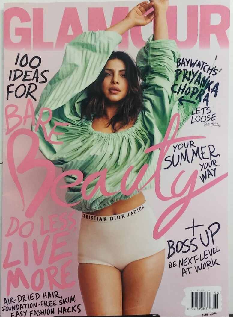 Glamour June 2017 Baywatch's Priyanka Chopra Bare Beauty Ideas FREE