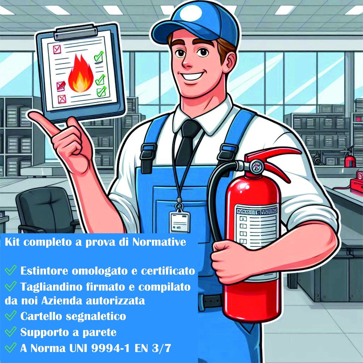 Estintore A Schiuma LT 6 Con Certificazione E Omologazione - Include Staffa, Cartello E Primo Tagliando, Ideale Per Attività Ricettive - Foto 8