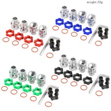For Traxxas Slash Rustler Stampede 4WD Metal 12mm to 17mm Wheel Hex Hubs Nut Set