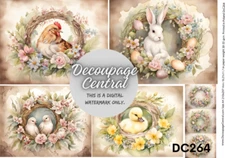 Spring Wreaths | A4 8.3" x 11.7" | Rice Paper for Decoupage | Decoupage Central