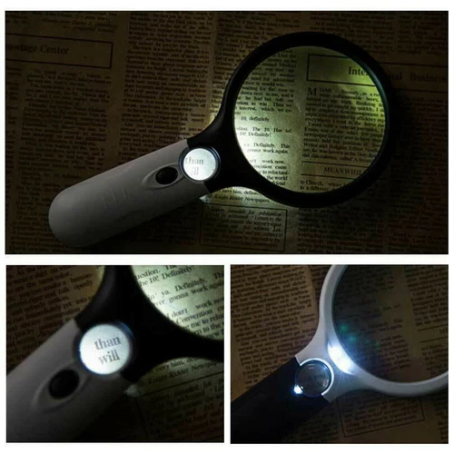 45X Lupe Handlupe 3 LED Licht Leselinse Schmucklupe - Bild 6 von 12