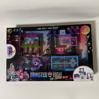 Monster High THE COFFIN BEAN Toy Playset Coffee Lounge Cat Cafe Furniture NEW