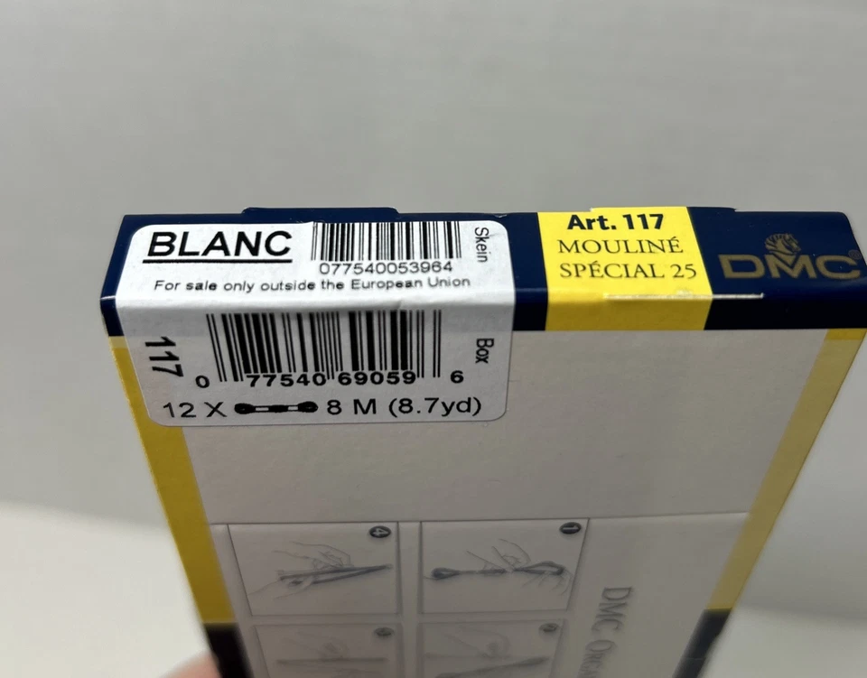 DMC 24 Skeins Box Mouline Special 25 Thread Floss Blanc Neige Snow White #117 - Image 4 of 4