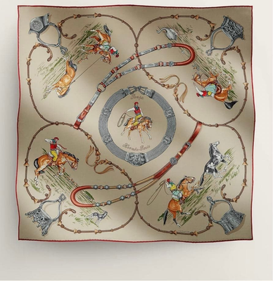 Hermes Silk Scarf Tam Pampa Carre 70 Vintage Silk | eBay