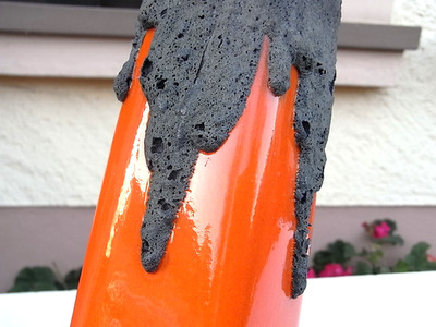 ROTH Keramik Studio Vase No. 212 Fat Lava Orange pottery ceramic Germany