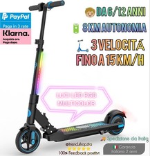 Monopattino elettrico EV06C per bambini dai 6 ai 12 anni - Garanzia Italiana