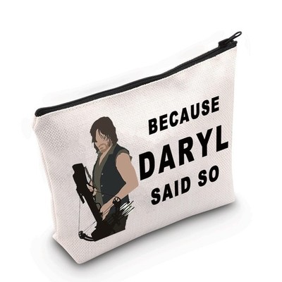 LEVLO Daryl Quote Cosmetic Make Up Bag Daryl Dixon Fans Gift Because Daryl Sa...