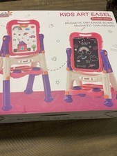 Height Adjustable Kids Art Easel Magnetic Double Sided Board w/ Accessories Pink