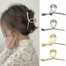 Cross Metal Hair Claws Clip Snake Shape Shark Clip Rose Flower Fashion Barrette