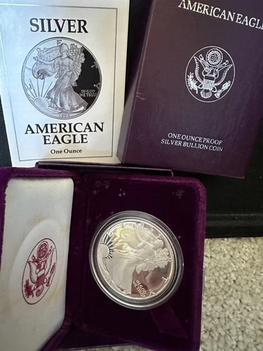 PROOF 1992-S Silver Eagle in MINT Box w/COA FREE SHIP