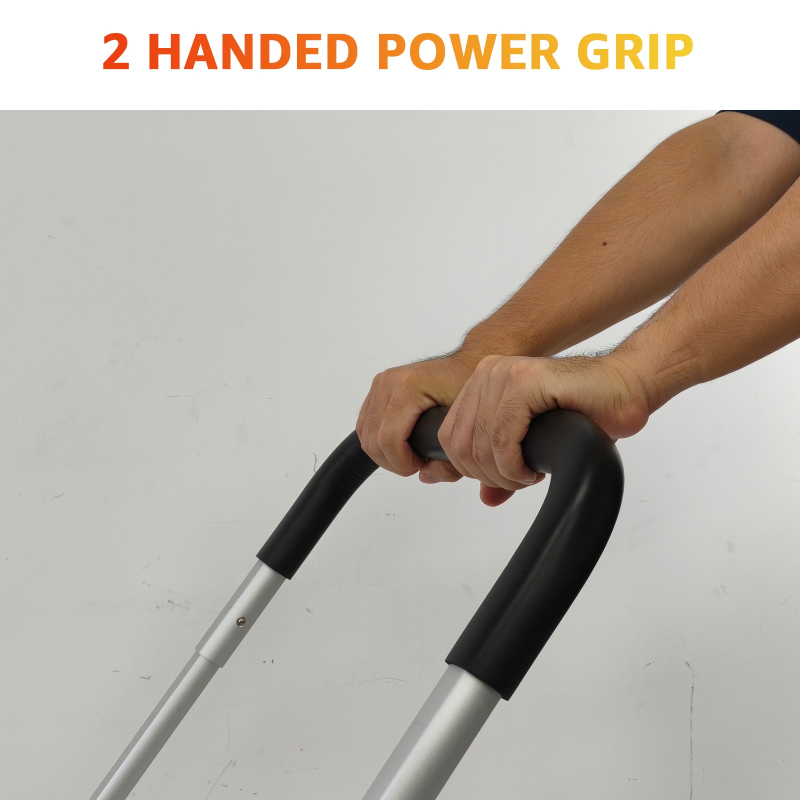 ‌37" Steel Snow Plow - Wheeled, Angled Blade, Back-Saver