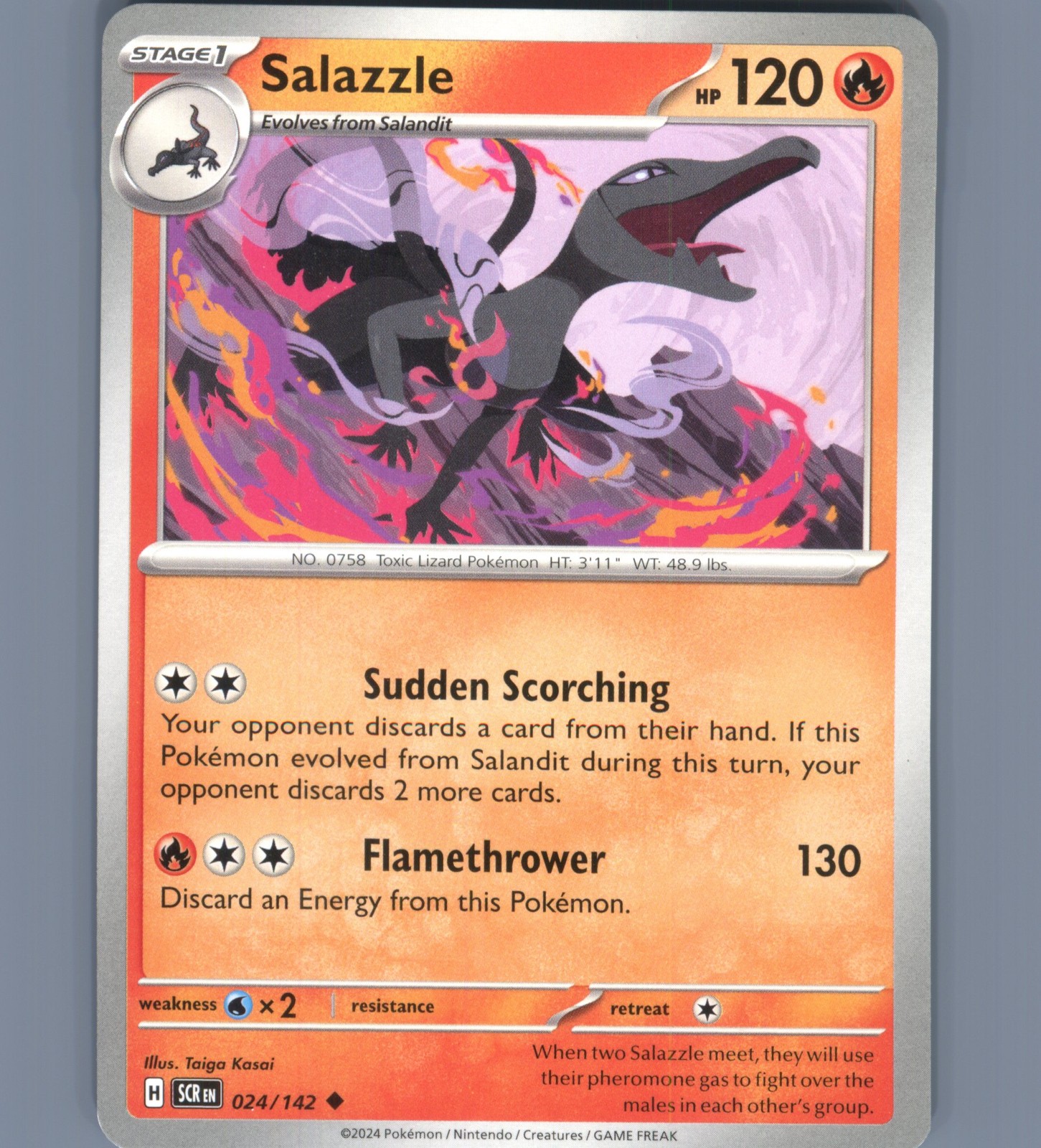 Salazzle Uncommon SV07: Stellar Crown 024/142 NM English