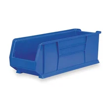 Akro-Mils 30287Blue Storage Bin, Plastic, Blue, 10 In H, 11 In W, 23 7/8 In L