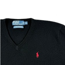 VINTAGE Polo Ralph Lauren 100 Lambswool V-Neck Sweater late 80's- early 90s