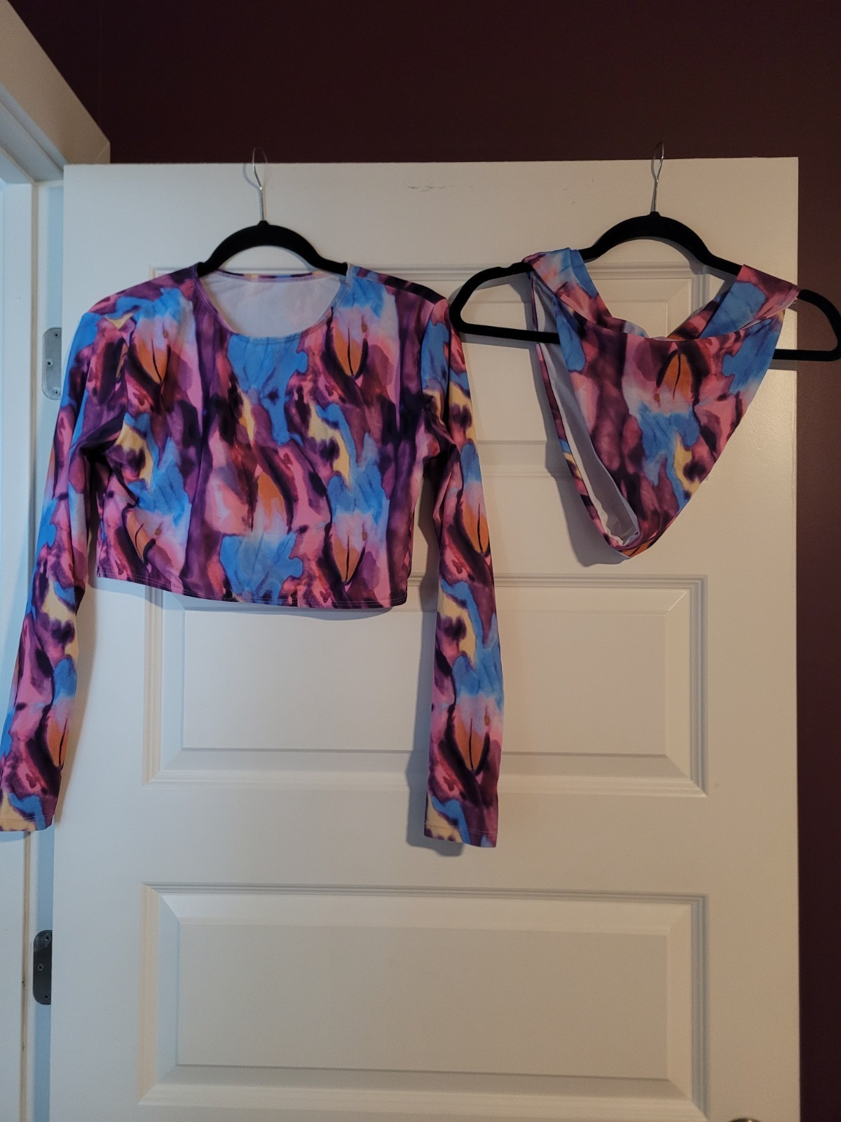 Matte Collection 2 piece multi-colored high-waist… - image 1